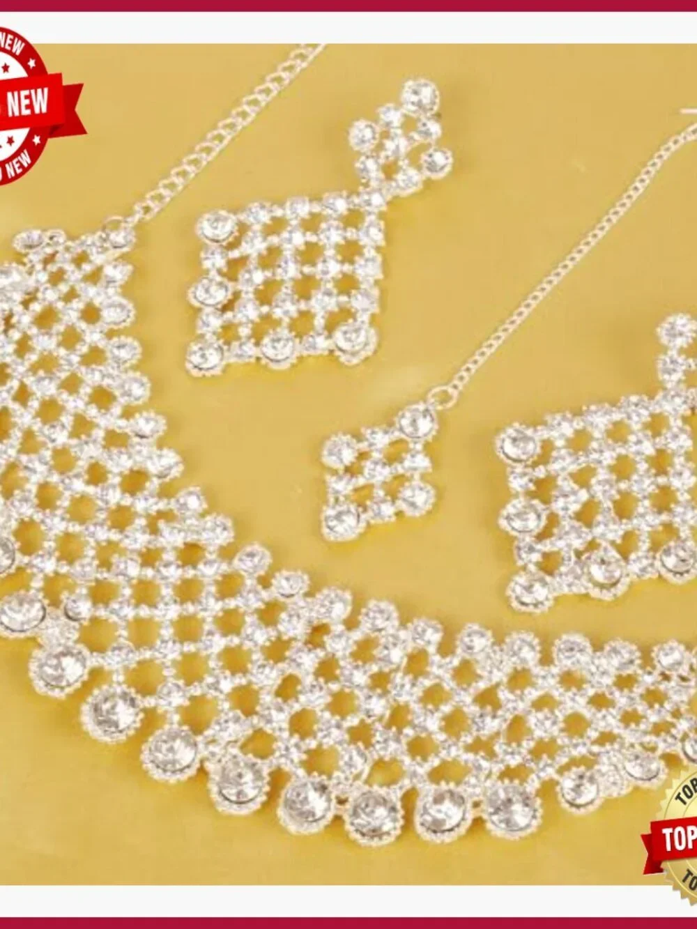 Rhinestone Designer Jewelry Necklace Set